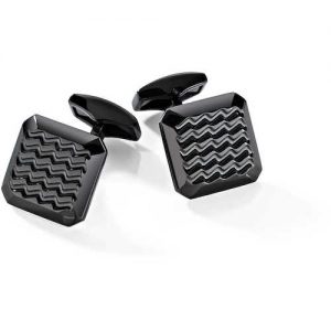 Gemelli Sector Uomo Sacx08 collezione Row in lp nero in acciaio anallergico.