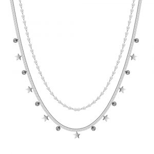 Collana donna Luca Barra CK1793 in acciaio con perle bianche, stelle e cristalli. Lunghezza: 42 + 5 cm. Prodotto nuovo e originale completo di scatola Luca Barra. Garanzia: Ufficiale 2 anni. Questo prodotto è spedito in tutto il mondo con Gls. Ricorda che su Emmezeta trovi solo prodotti originali e, inoltre, il reso è sempre garantito!