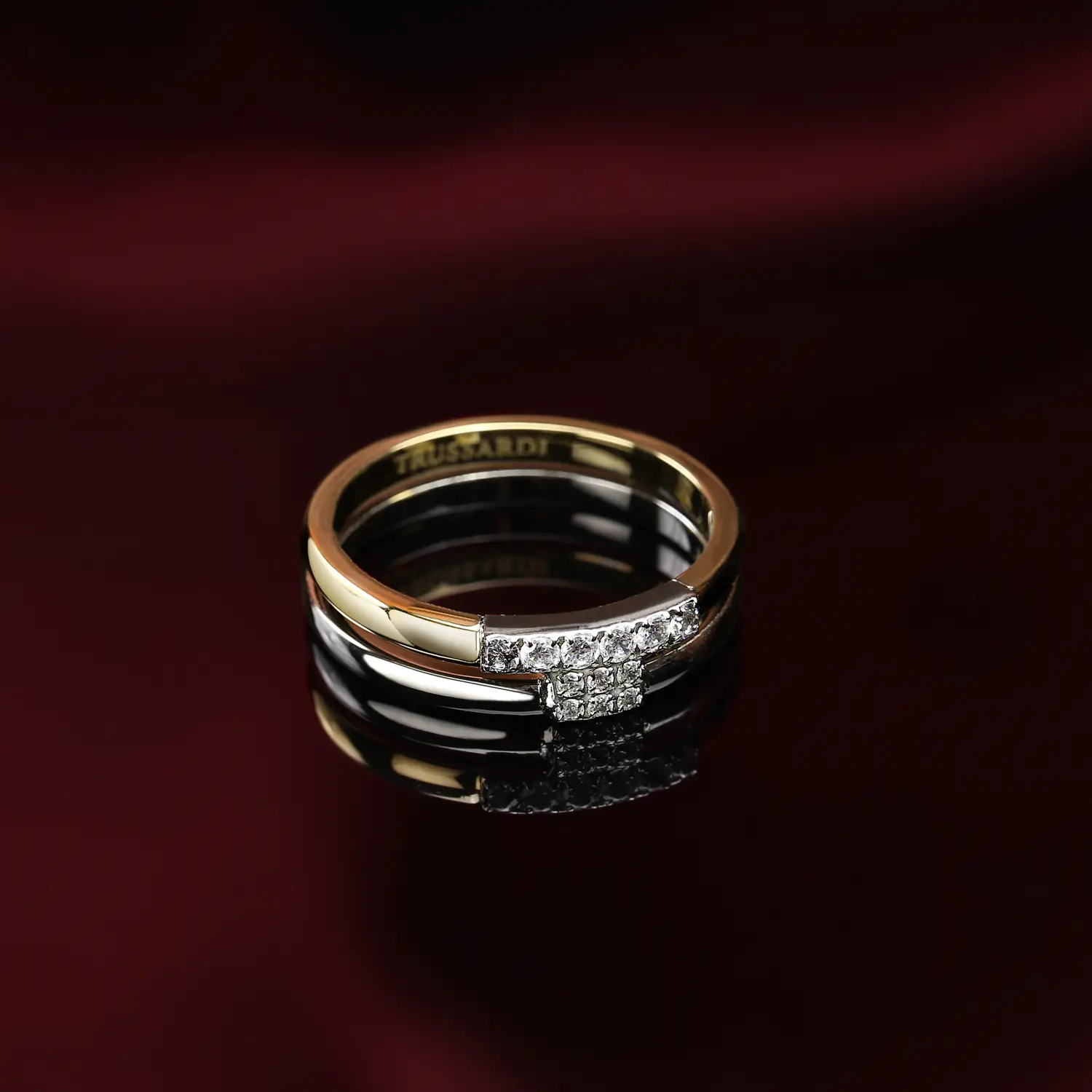 1-Anello Donna Trussardi T-Logo TJAXC41012