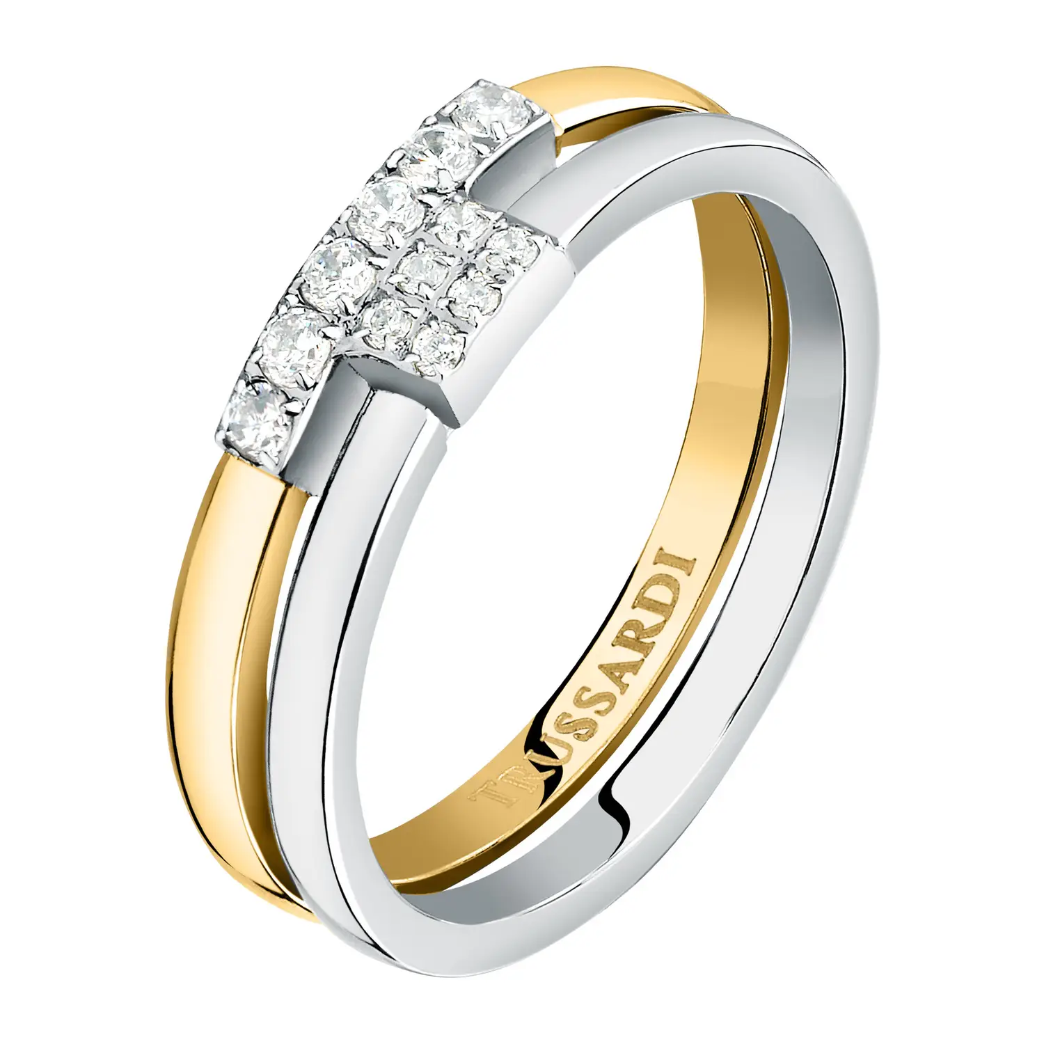 Anello Donna Trussardi T-Logo TJAXC41012 1-Anello Donna Trussardi T-Logo TJAXC41012