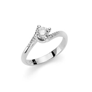 Anello donna Miluna LID3297-050C in oro bianco 18 kt con diamanti certificati