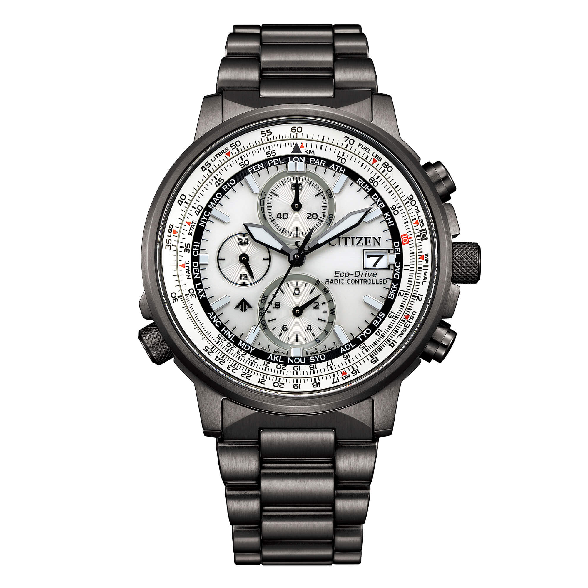 orologio Citizen AT8304-57A Orologio Citizen AT8304-57A Crono Pilot radiocontrollato quadrante avorio