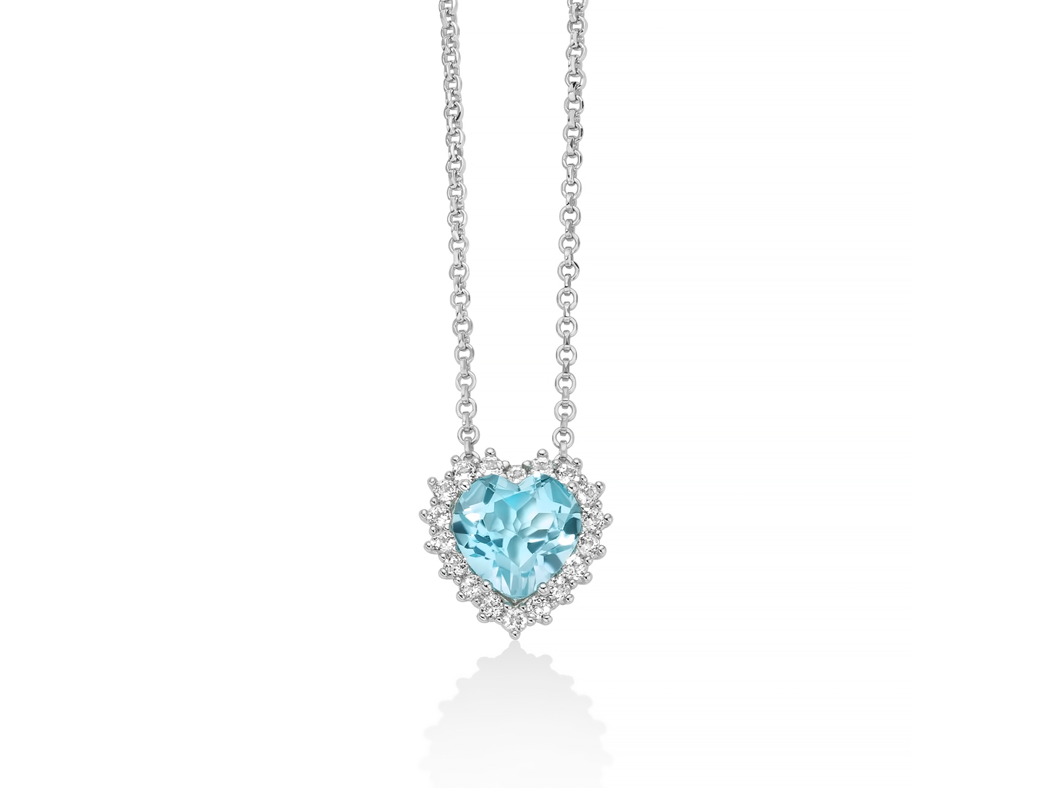 Collana Miluna CLD5087 con Gemma del Cielo Cuore Collana Miluna CLD5087 con Gemma del Cielo Cuore