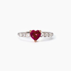 Anello donna Mabina rubino 523407 in argento oro rosa