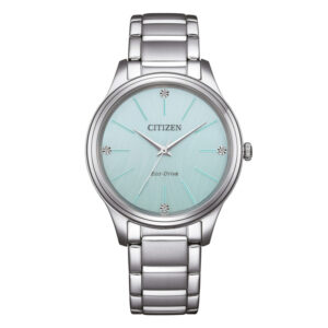 Citizen Lady EM1220-58Y Eco-Drive donna quadrante azzurro cristalli