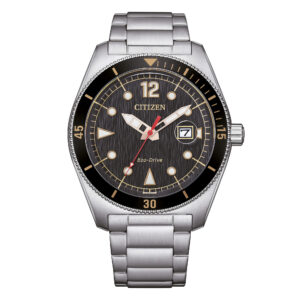 Citizen AW1888-53E Marine Eco-Drive orologio uomo acciaio 43 mm quadrante nero