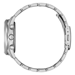 Bracciale in acciaio silver e chiusura – vista ravvicinata