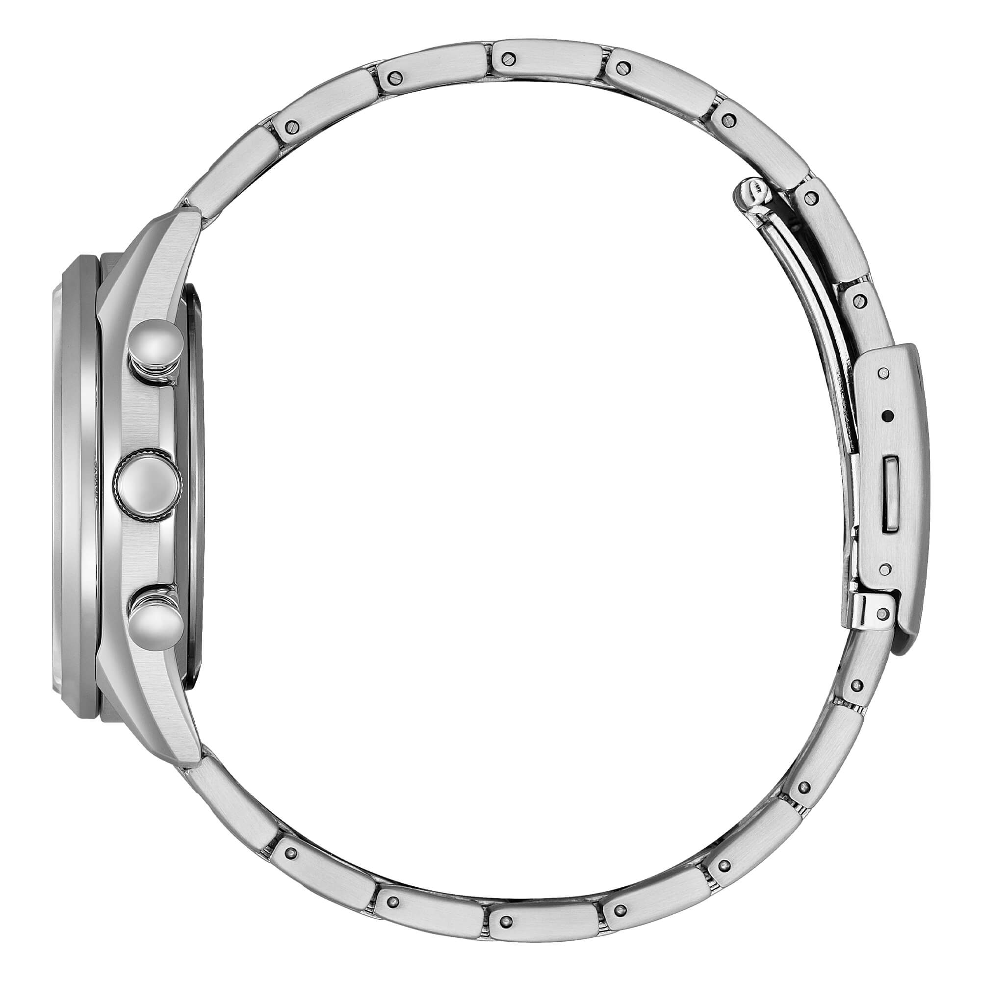 Orologio Citizen CA4700-50E Eco-Drive Cronografo Uomo 40mm Acciaio-3 Bracciale in acciaio silver e chiusura – vista ravvicinata