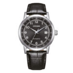 Orologio Citizen NJ0210-05E Classic Automatic Uomo 40mm Pelle Nera Quadrante Bianco