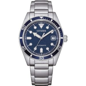 Citizen NJ0228-51L orologio automatico uomo in acciaio 38 mm quadrante blu