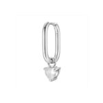 Mono orecchino donna Luca Barra acciaio zircone bianco OK1653