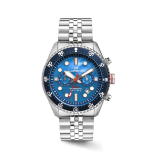 Shark 5 Cronografo 030285BB orologio 42 mm acciaio 316L quadrante madreperla blu vetro zaffiro