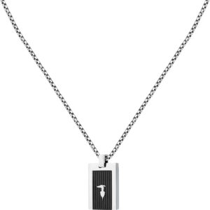 collana trussardi t-steel tjaxv47 acciaio uomo pendente