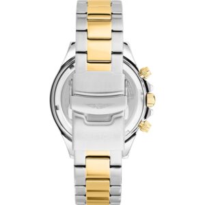 Dettaglio cassa orologio Sector uomo acciaio oro 43mm