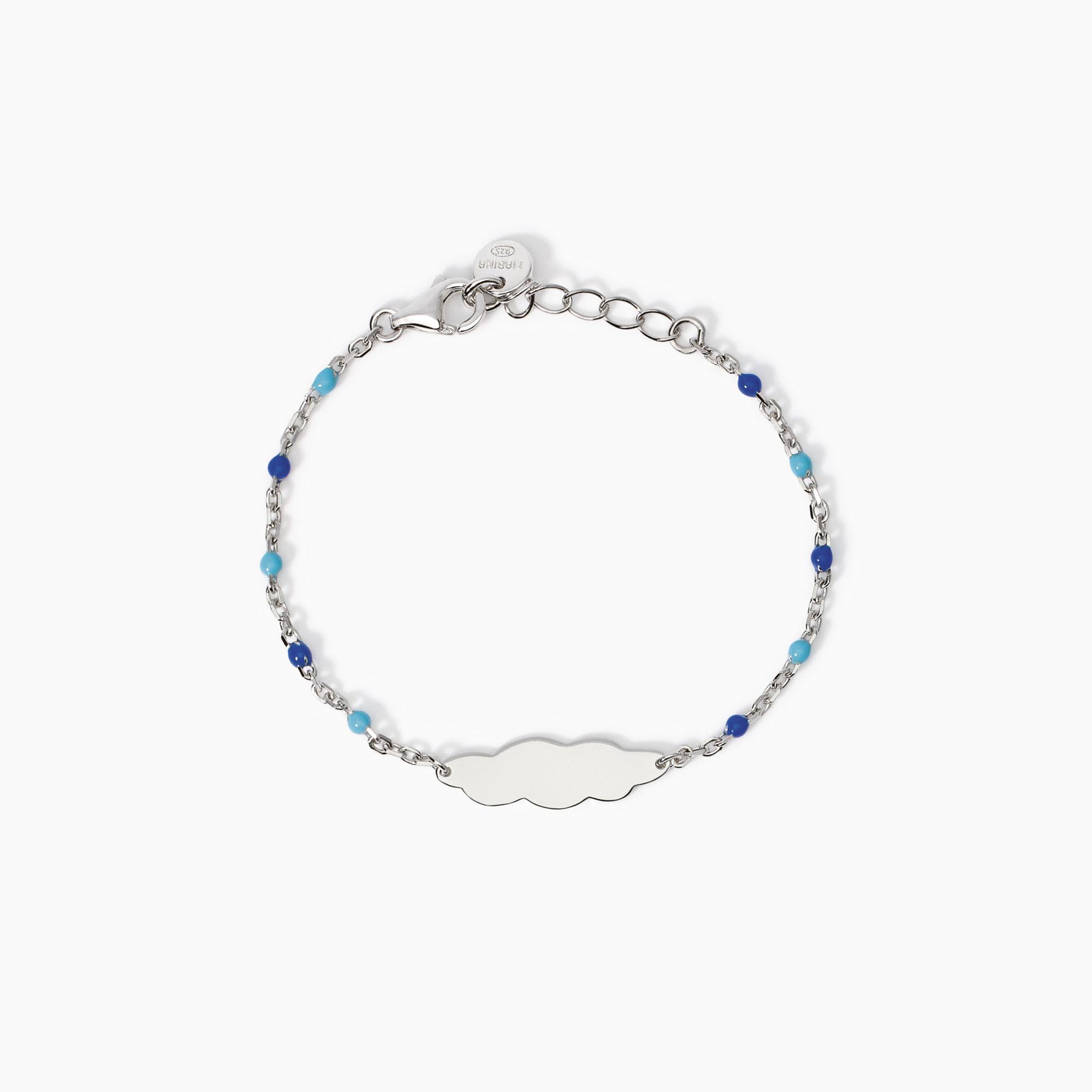 Bracciale Mabina 534033 Bambina Argento Rodiato con Piastra Nuvoletta Incidibile bracciale mabina 534033 argento rodiato piastra nuvoletta incidibile