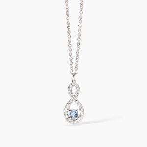 collana mabina 553675 argento infinito zirconi acquamarina