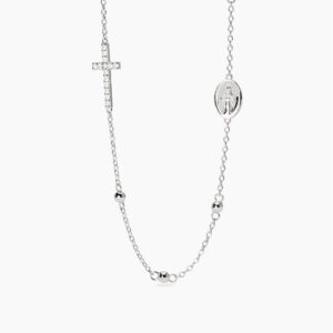 Collana Mabina 553781 Donna Argento Rosario