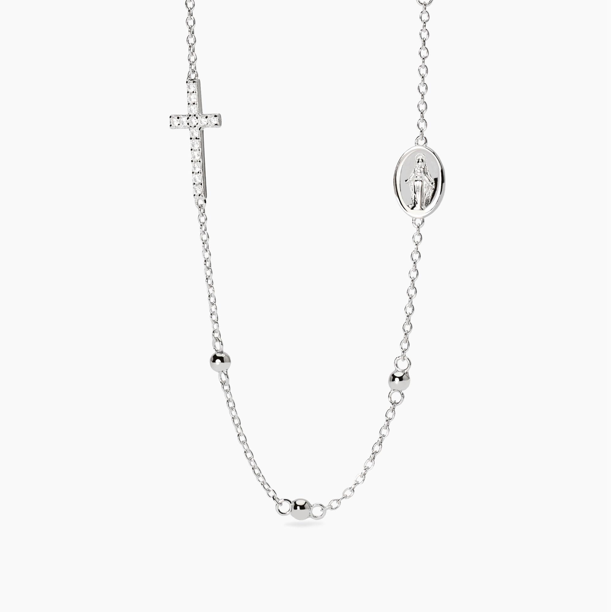 Collana Mabina 553781 Donna Argento Rosario Collana Mabina 553781 Donna Argento Rosario
