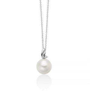 Collana Miluna PCL6841 oro bianco con perla e diamante