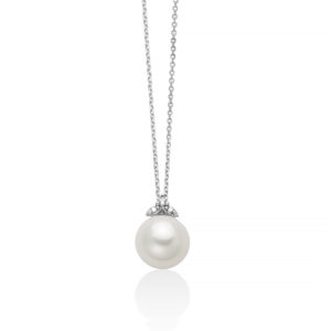 Collana Miluna PCL6844 Oro Bianco con Perla e Diamante