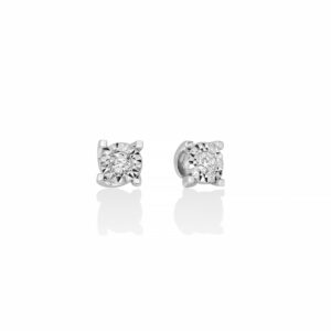 Orecchini Miluna ERD2377 Punto Luce Oro Bianco con Diamanti