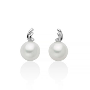 Orecchini Miluna PER2916 Oro Bianco Perle e Diamanti Naturali