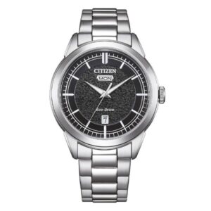 Orologio Citizen Eco Drive AW0151-85E Uomo Day Date Acciaio Quadrante Nero 40mm