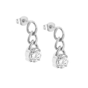 Orecchini Liu Jo Essential LJ2303 Donna Acciaio Zirconi Pendenti