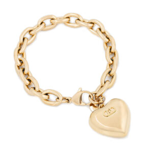 Bracciale Liu Jo LJ3062 Donna Acciaio Dorato con Cuore Pendente