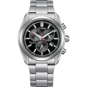 Citizen Super Titanio Crono AT2590-59E quadrante nero uomo 40mm