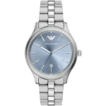 Orologio Emporio Armani AR11748 uomo acciaio quarzo quadrante azzurro