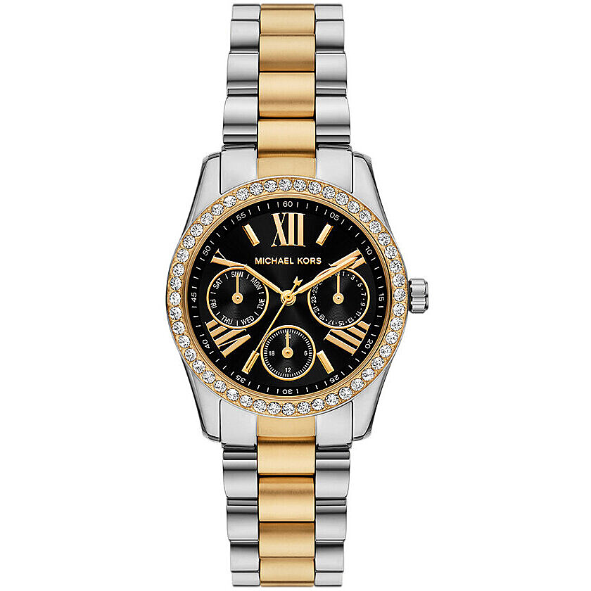 Orologio Michael Kors MK4925 Lexington Multifunzione Donna Bicolore Nero Orologio Michael Kors MK4925 Lexington Multifunzione Donna Bicolore Nero