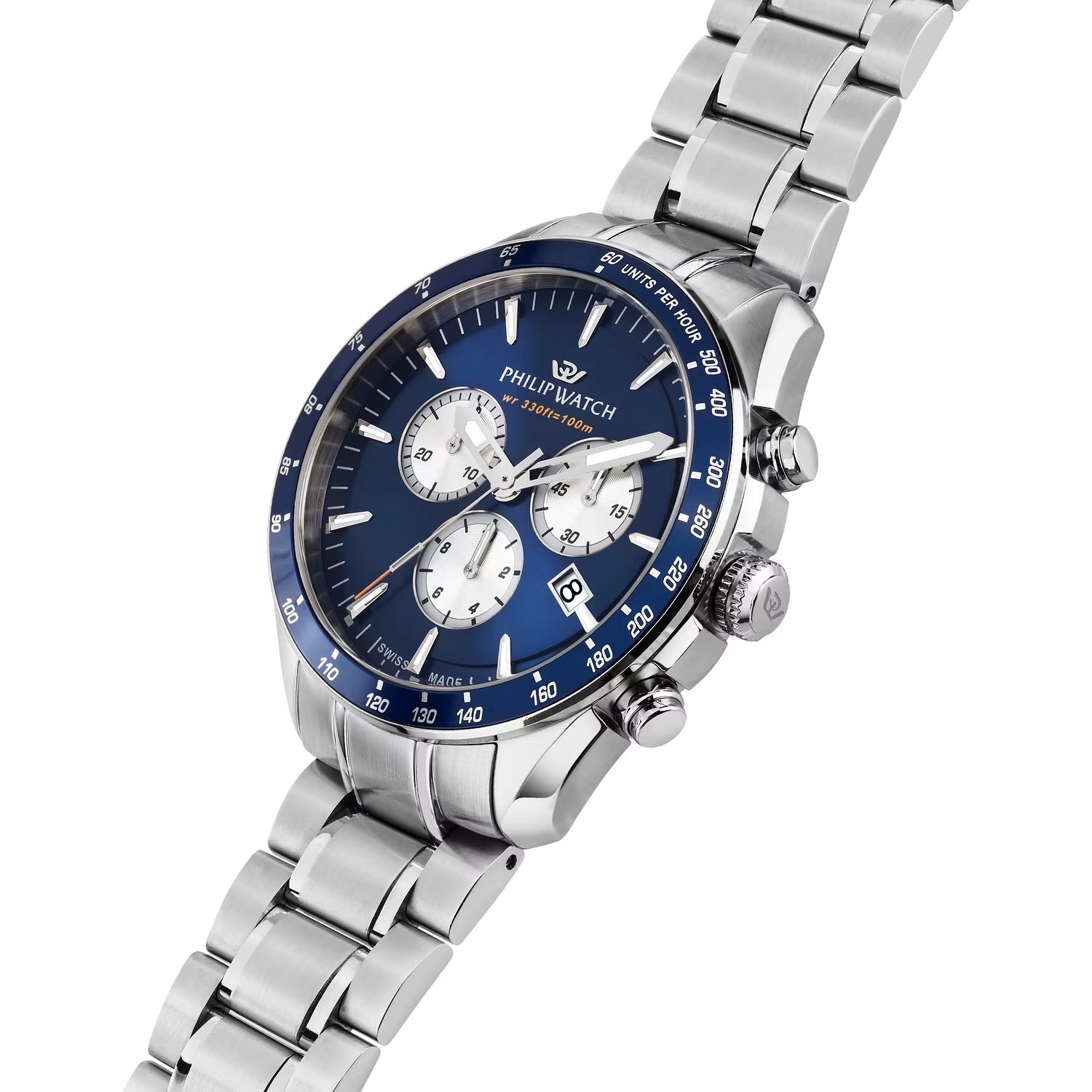 Philip Watch Blaze R8273995021 cronografo uomo Swiss Made acciaio 42mm 2