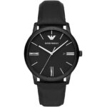 Emporio Armani AR11573 Minimalist Solo Tempo Uomo Nero Pelle 42mm