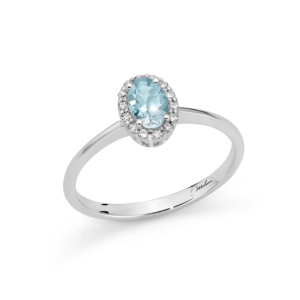 Anello Miluna Acquamarina Ovale Diamanti Oro Bianco LID3919