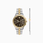 Emporio Armani AR80084SET Dario Set Orologio + Bracciale Uomo