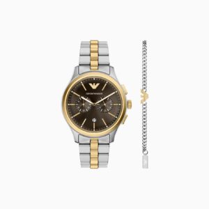 Emporio Armani AR80084SET Dario Set Orologio + Bracciale Uomo
