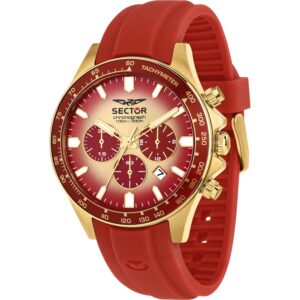 Orologio Sector 230 R3271661035 cronografo uomo cassa gold cinturino rosso