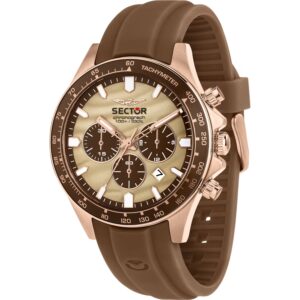 Orologio Sector 230 R3271661034 cronografo uomo rose gold cinturino marrone