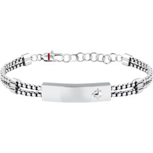 Bracciale Sector Marine SAGJ48 uomo acciaio silver rosa dei venti