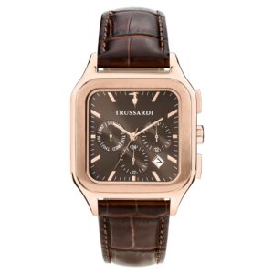 Orologio Trussardi T-Quadro R2451177001 uomo multifunzione oro rosa