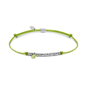 Bracciale Donna Marlù 18BR220-V Cordino Verde Acciaio Silver con Zircone
