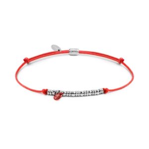 Bracciale Donna Marlù 18BR220-R Cordino Rosso Acciaio Silver con Zircone