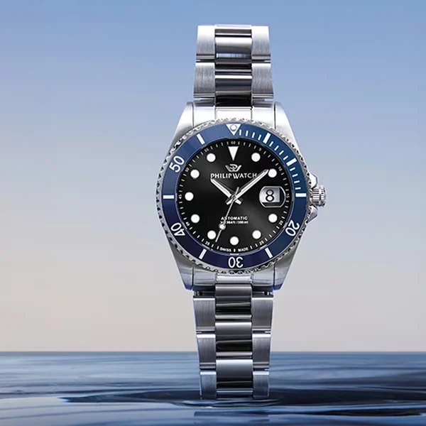 Philip Watch Caribe automatico da uomo con ghiera blu