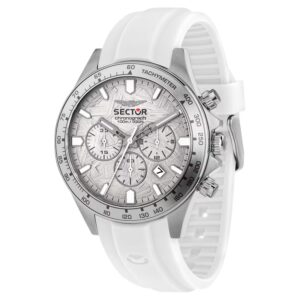 Orologio Sector 230 R3271661037 cronografo uomo cinturino bianco