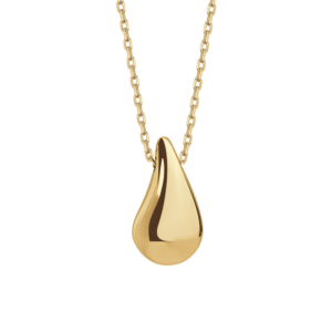 Collana Luca Barra CK2295 acciaio IP gold con goccia