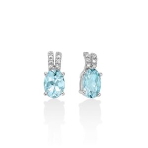 Orecchini acquamarina Miluna ERD2999 oro bianco con diamanti