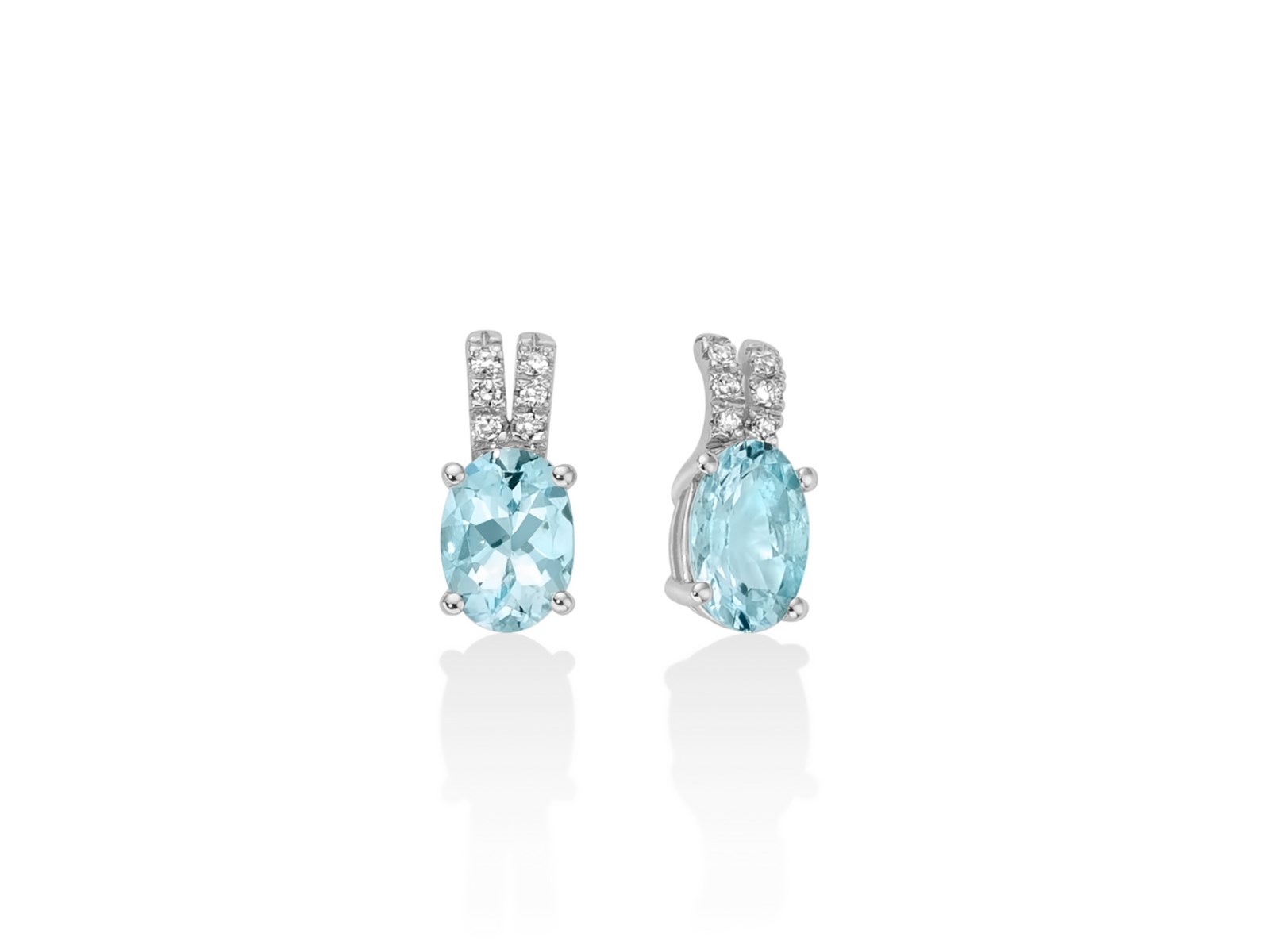 Orecchini acquamarina Miluna ERD2999 oro bianco e diamanti Orecchini acquamarina Miluna ERD2999 oro bianco con diamanti