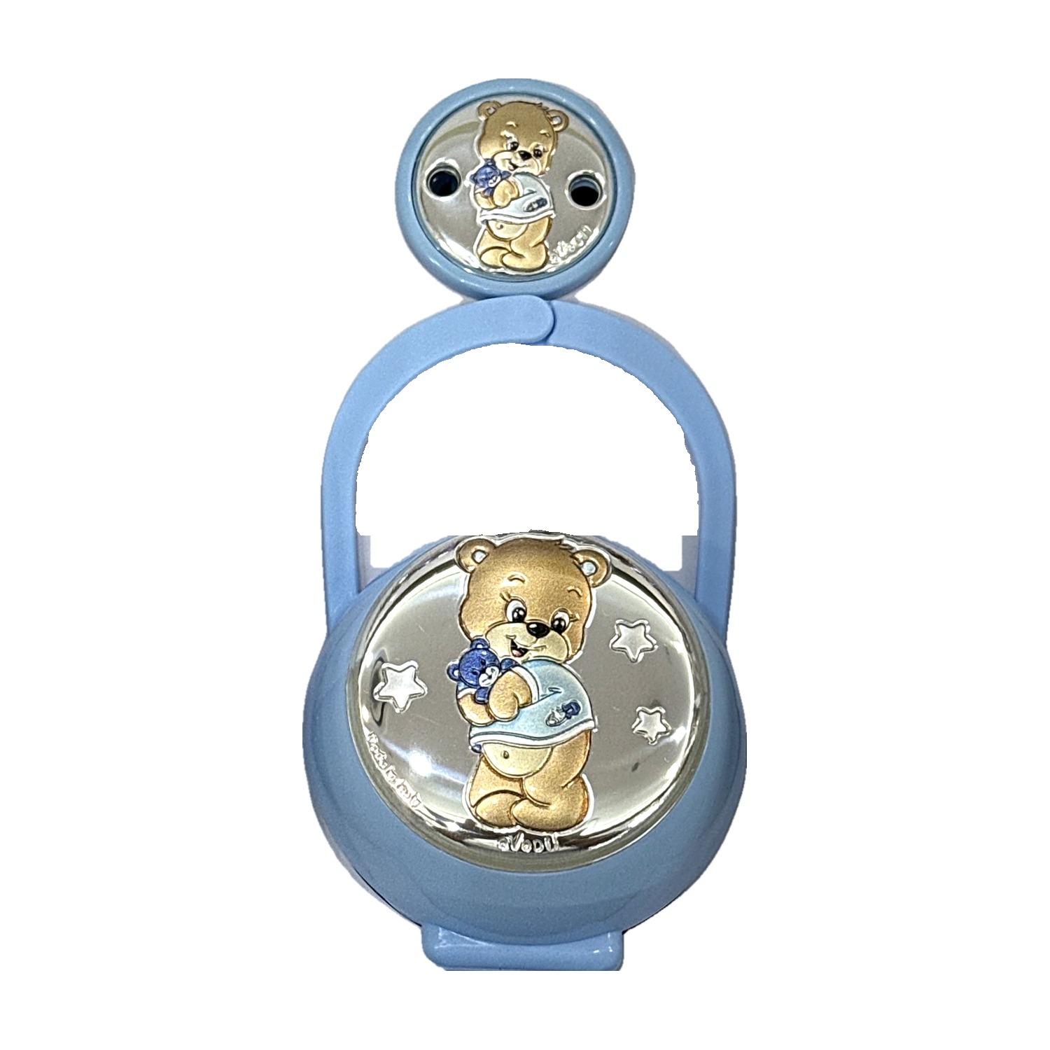 Set portaciuccio EV3224/01C scatola e catenella Orso celeste